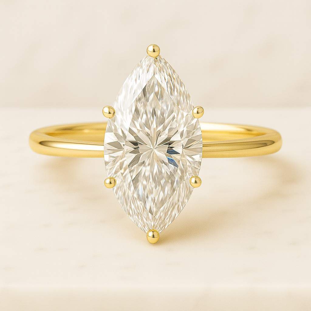 marquise diamond solitaire ring