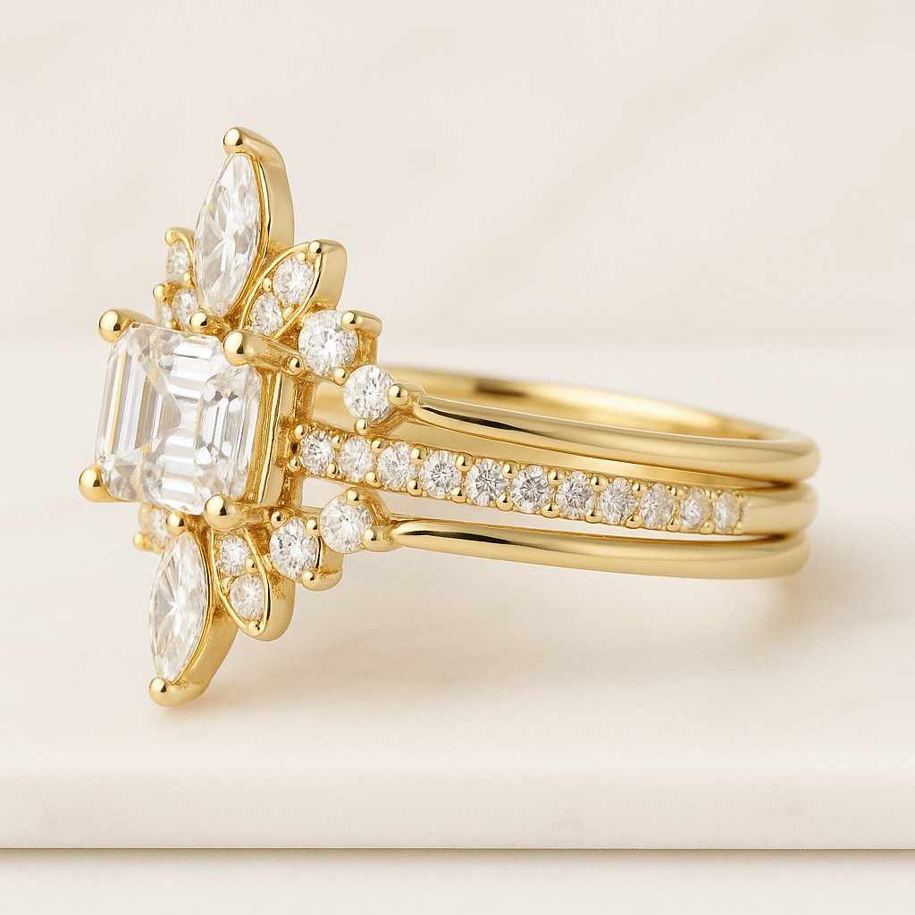 Marquise Lab Grown Diamond Ring Solitaire Proposal Ring for