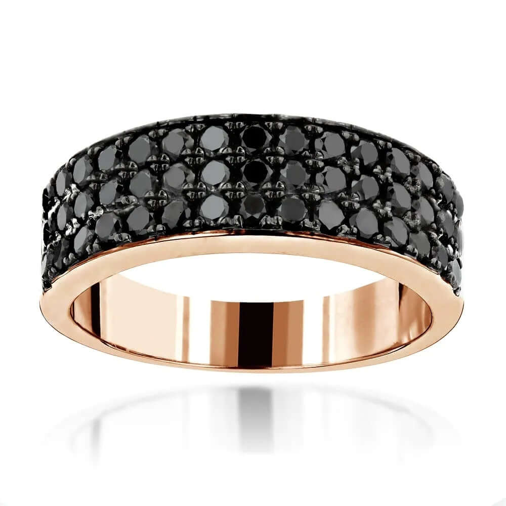 Mens Black Diamond Wedding Ring