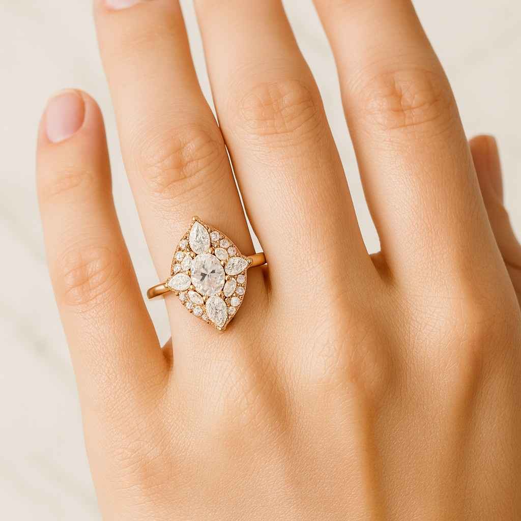 Minimalist Nature Inspired Wedding Band Botanical Stacking Ring for His and Her Yellow Gold Branch Signet Ring Floral Pinky Ring Gift