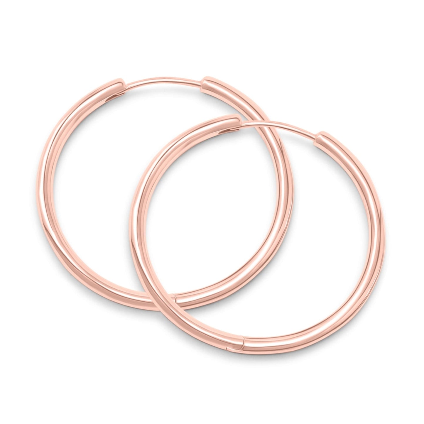Minimalist Style Solid Gold Round Earrings