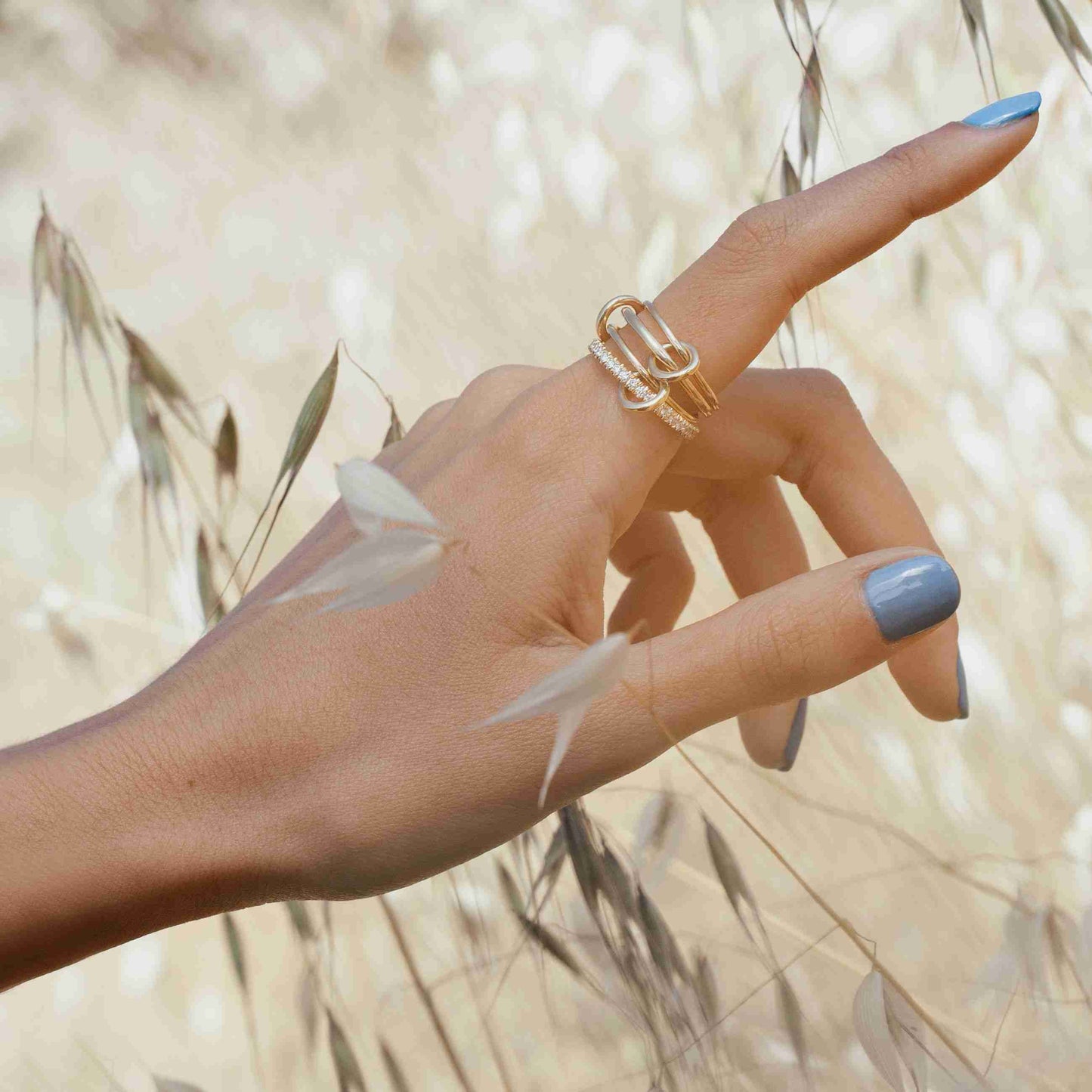 Mixed Metal Spinner Ring