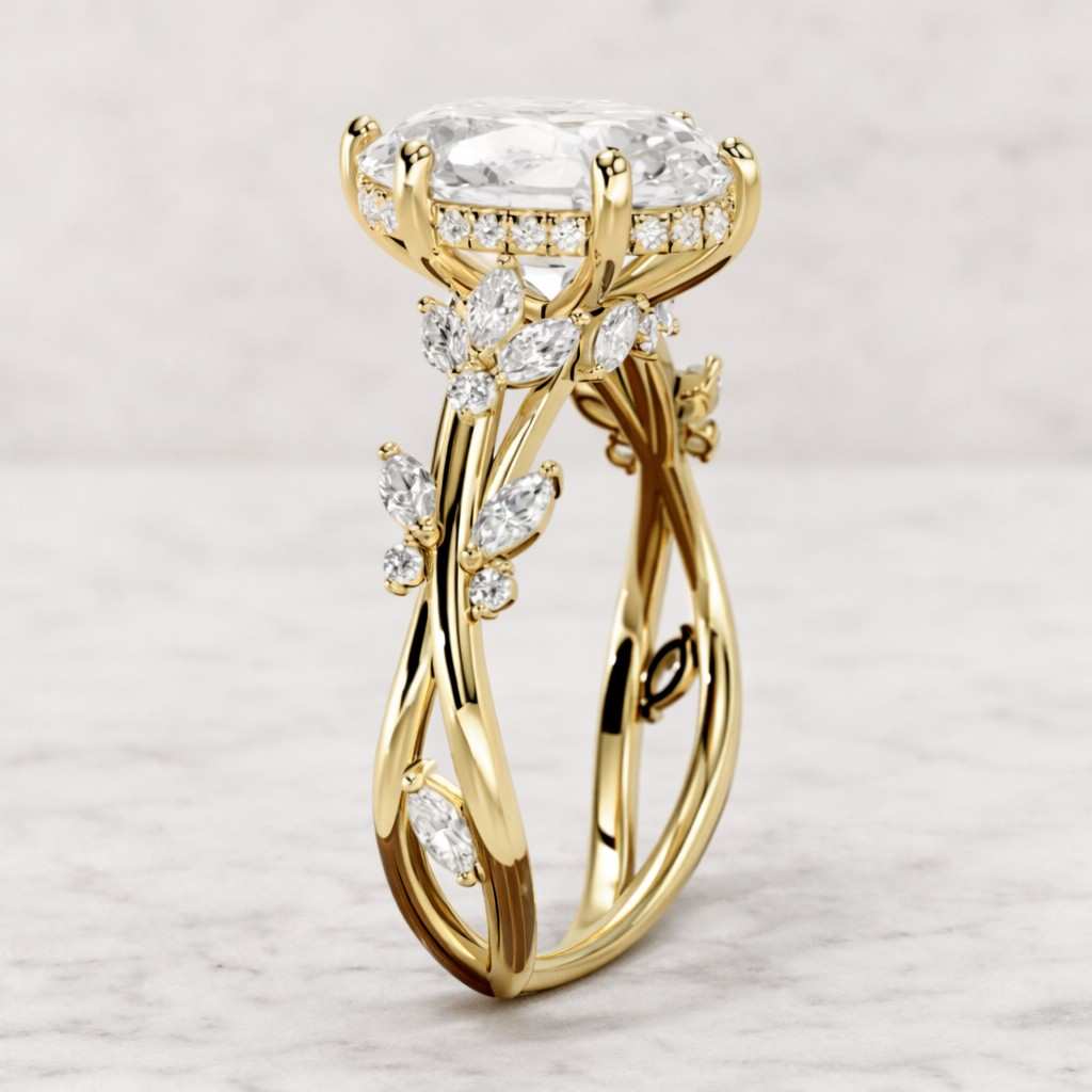 nature inspired wedding ring