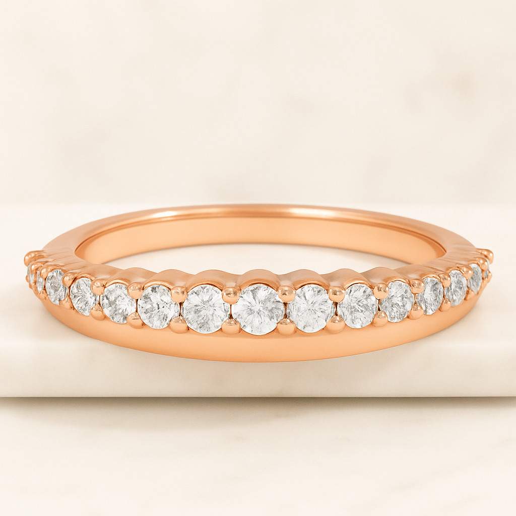 Open Circle Minimalist Diamond Ring 14K Gold Open Link Ring Lab Diamond Stackable Ring