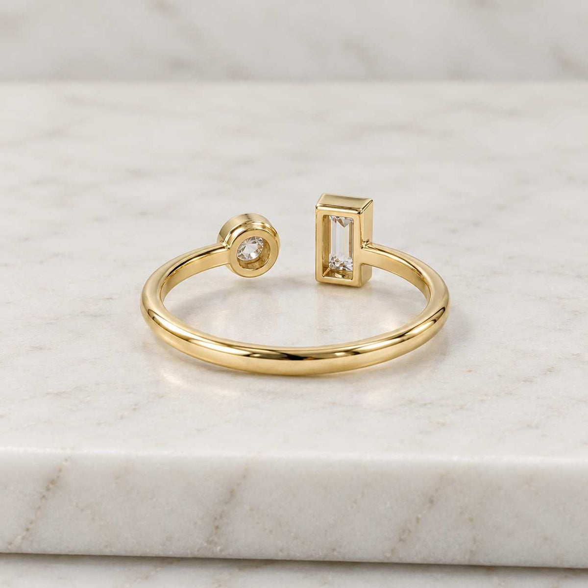 open wedding band | baguette cut lab grown diamond cuff wedding bands women, 14k solid gold east west matching band for engagement ring