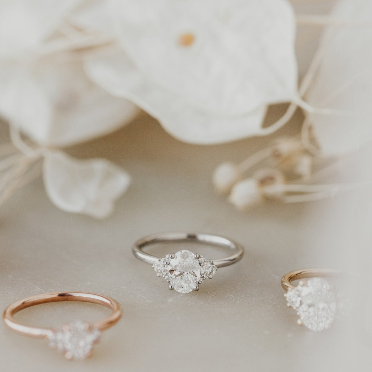 Oval Cut Lab Grown Diamond Ring In 14k Gold