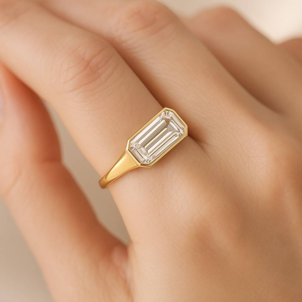 oval lab grown diamond engagement ring band