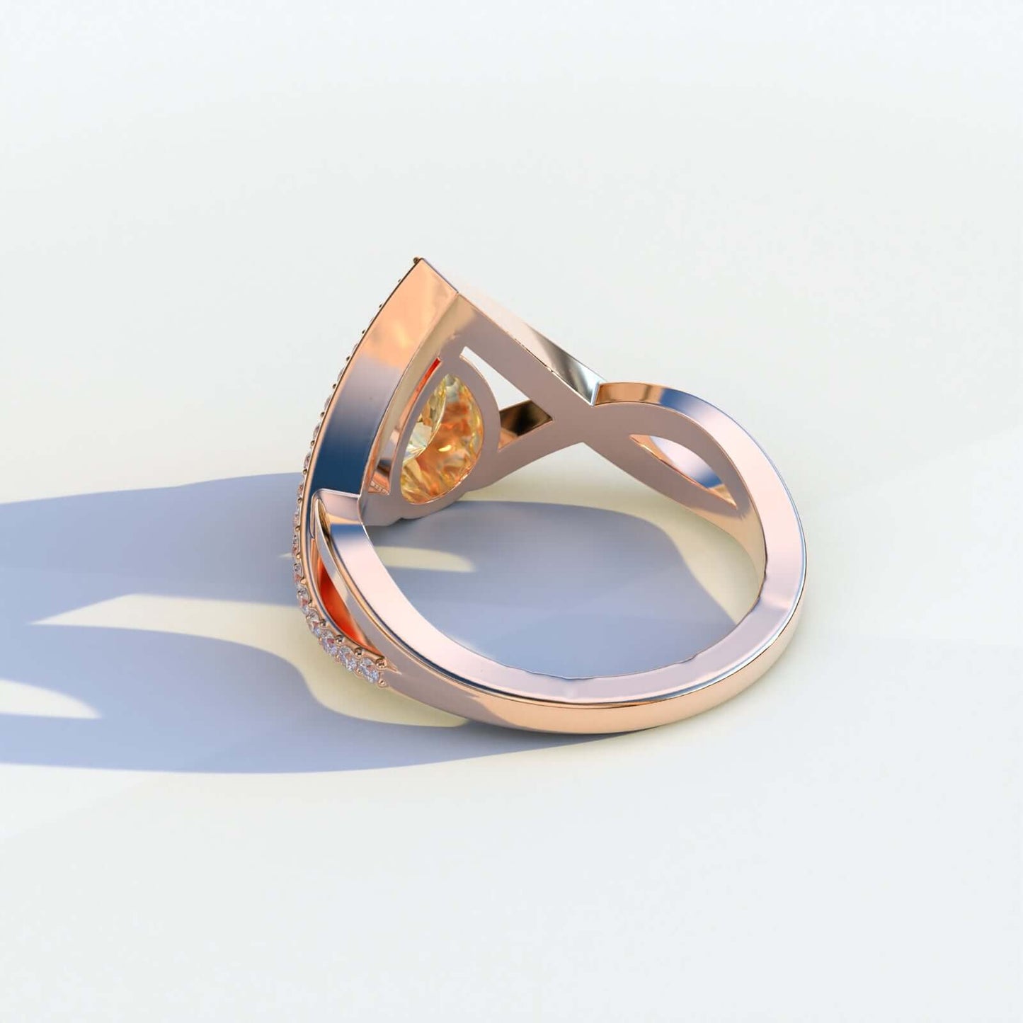 Pear Diamond Ring Gift for Her