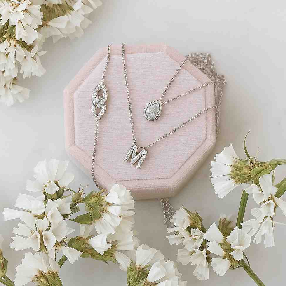 Pear Moissanite Diamond Pendant Necklace Teardrop Solitaire Pendant Necklace