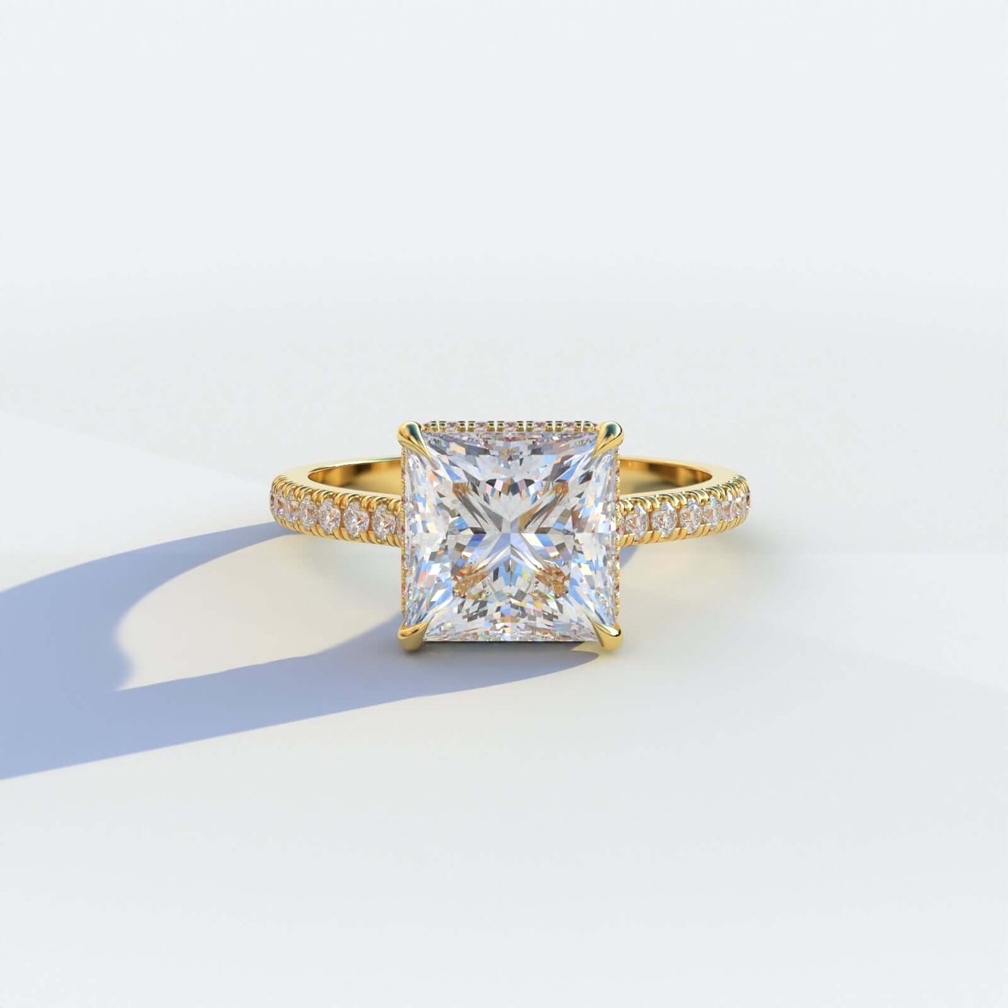 Princess Cut Lab Grown Engagement Ring