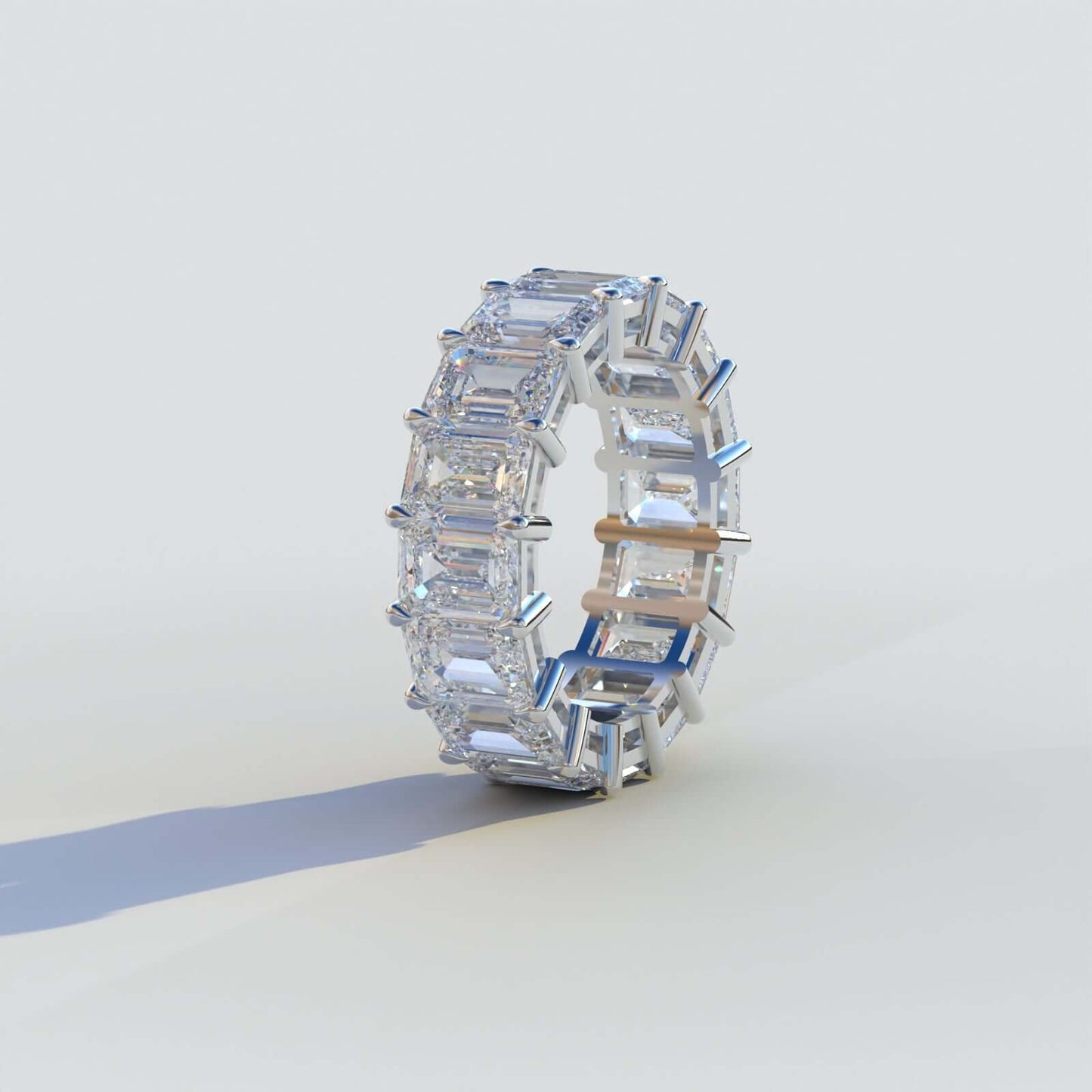 Prong Set Diamond Band Stacking Band