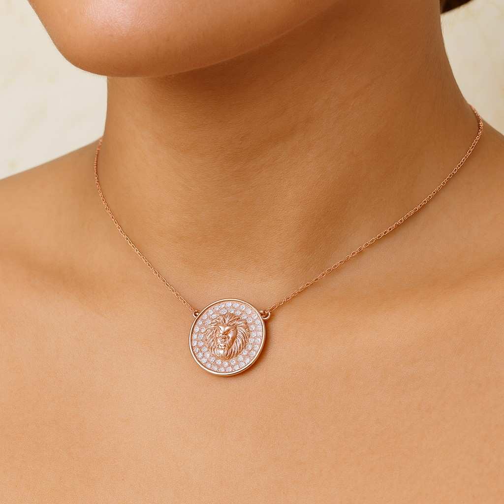 Prong Set Eco Friendly Diamond Bridal Necklace 14K Solid Gold Solitaire Necklace For Love