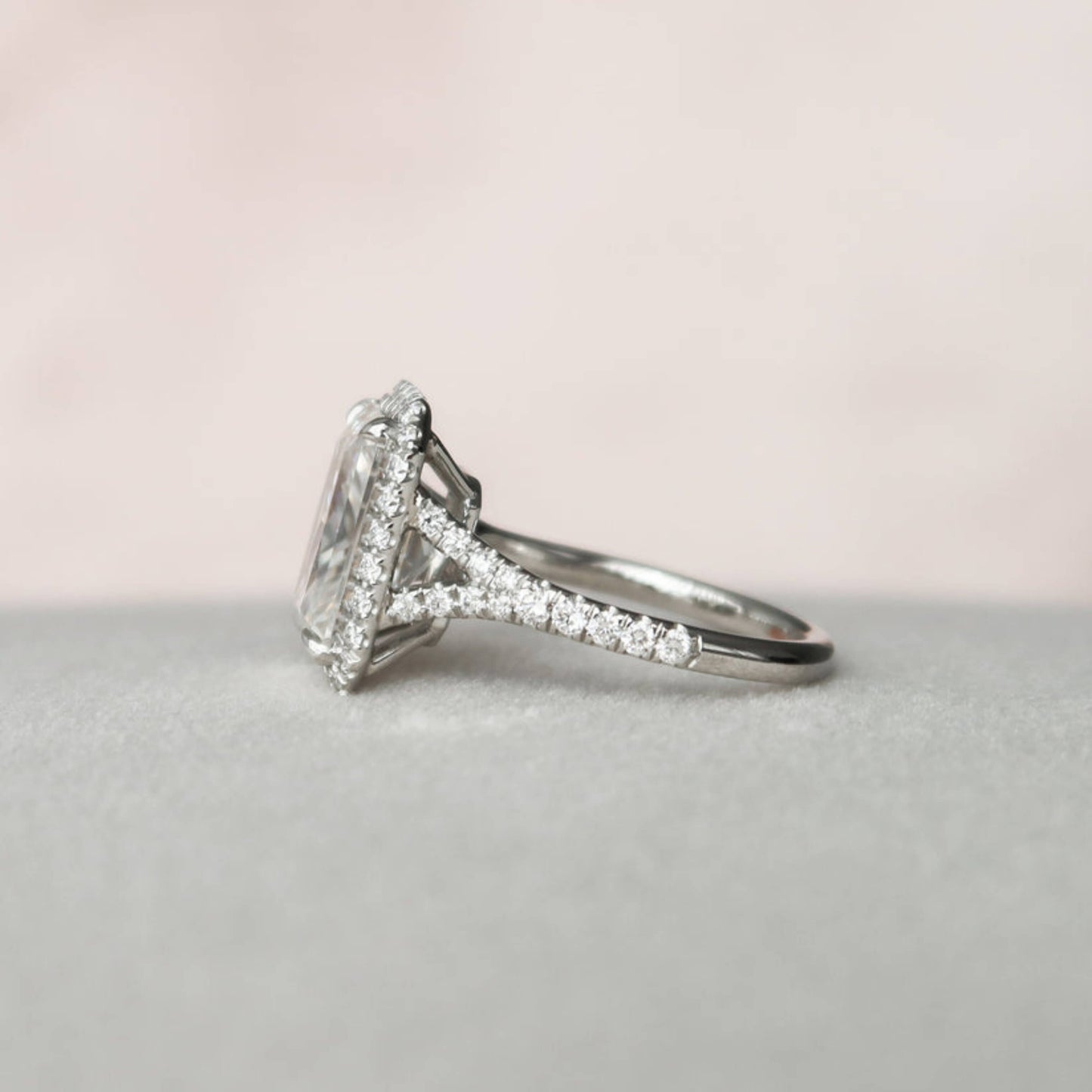 Radiant Cut Moissanite Engagement Ring