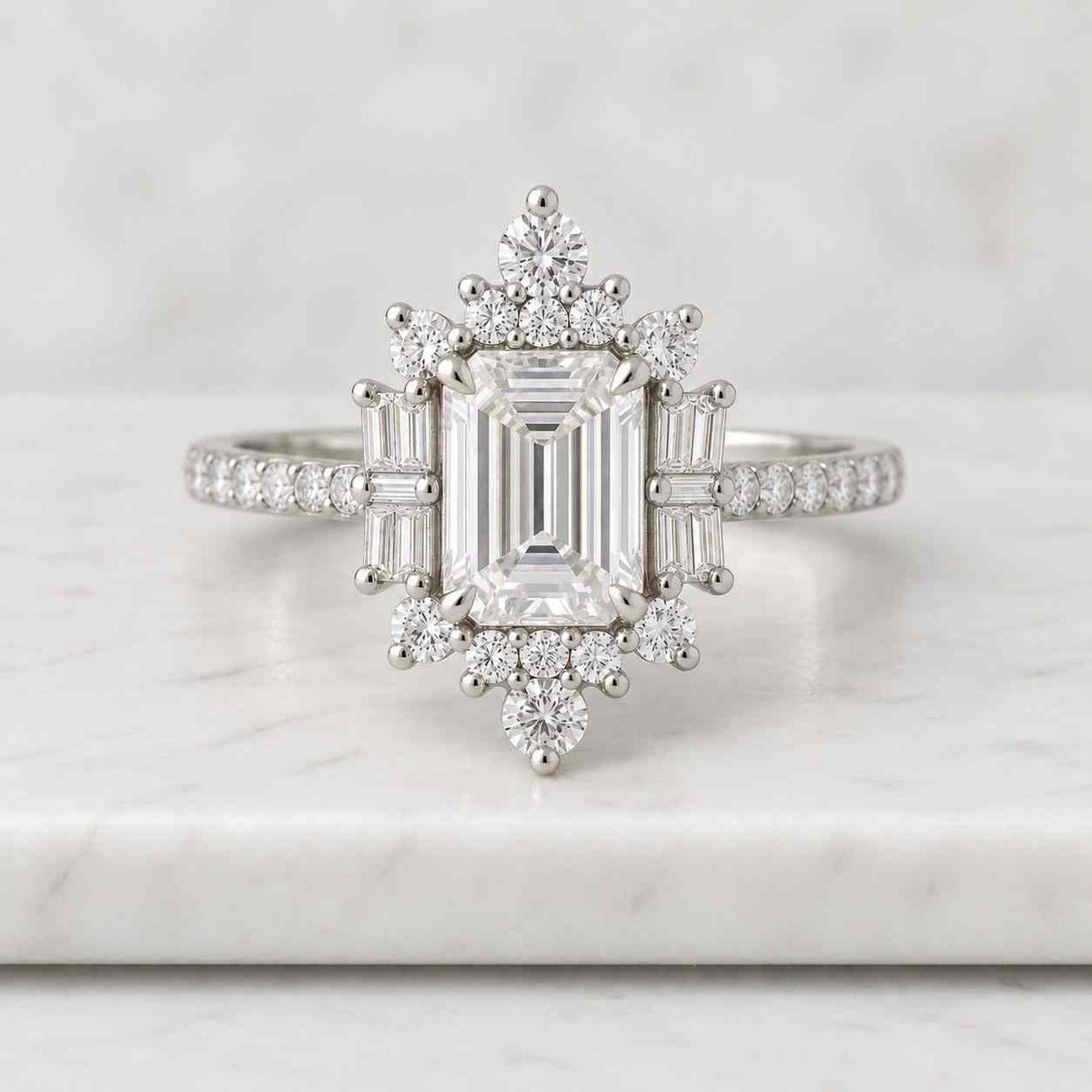 radiant solitaire diamond ring lab grown diamond engagement ring simple diamond ring for women solid yellow rose white gold ring & platinum