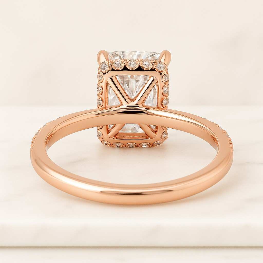 Real Lab Grown Diamond Engagement Ring IGI Certified Diamond Proposal Ring Radiant Cut Diamond Ring