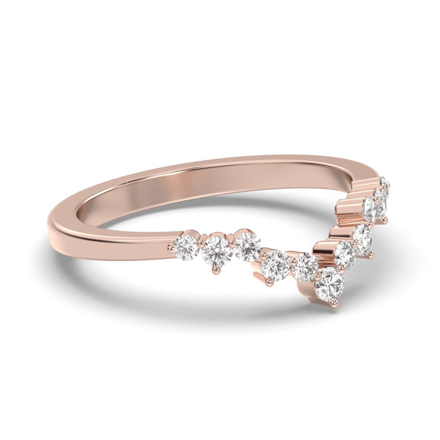 Ring for Women, Dainty Half Eternity Diamond Ring