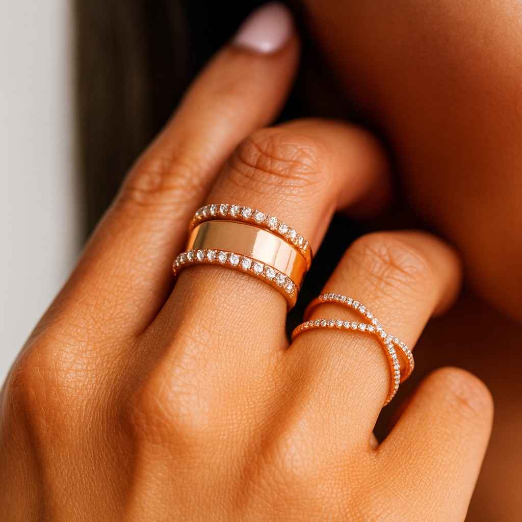 Round Moissanite Cross Over Wedding Band Half Eternity Moissanite Band For Wedding Gift