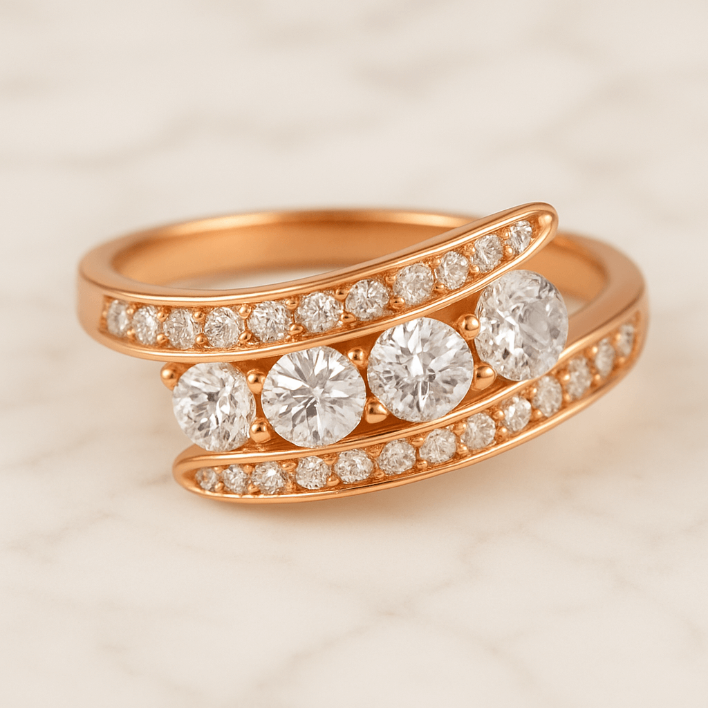 Round Cut Diamond Anniversary Ring Genuine Lab Grown Diamond Ring Birthday Gifts