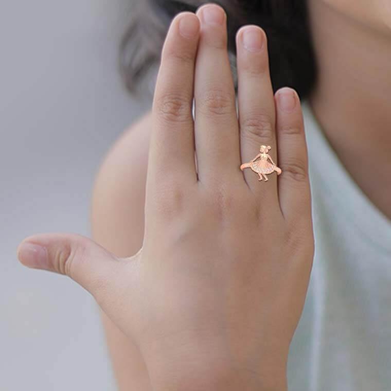Round Cut Diamond Ring Fit for Your Little Barbie