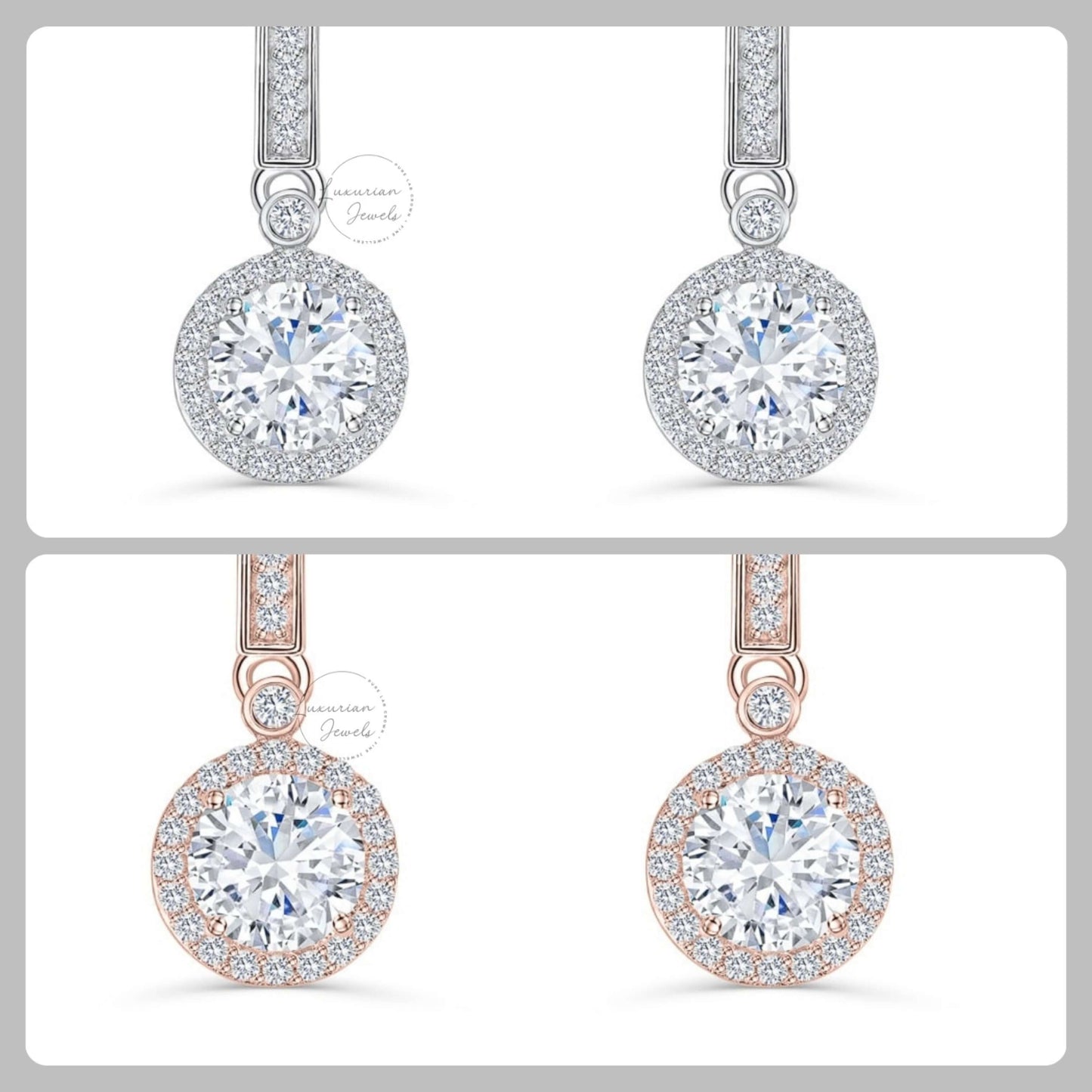Round Cut Eco Friendly Diamond Circle Drop Earrings