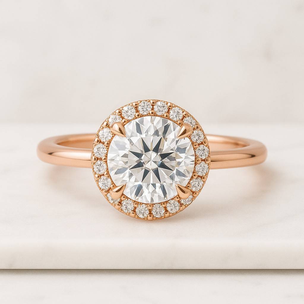 Round Diamond Earrings Four Prong Stud Earrings For Christmas Gift For Her Solitaire Earring Pair