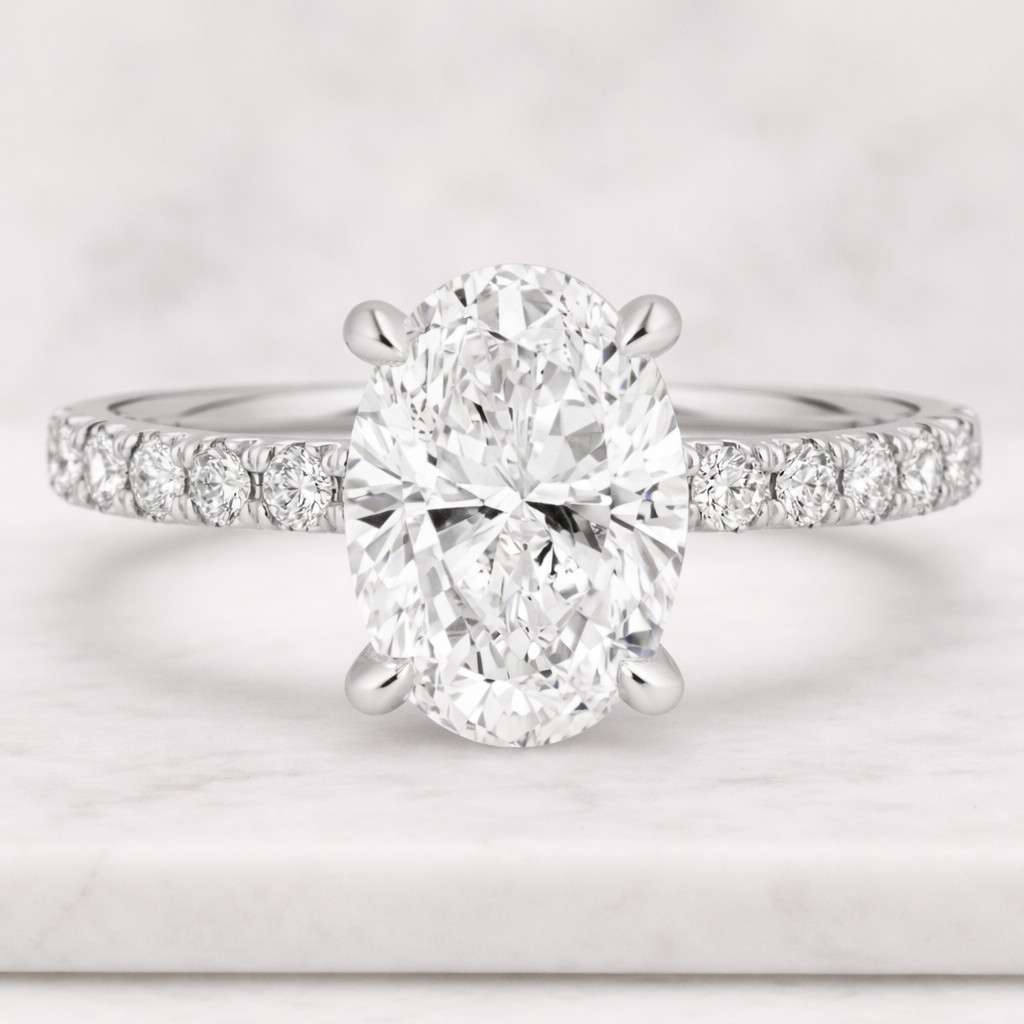 round diamond pave ring