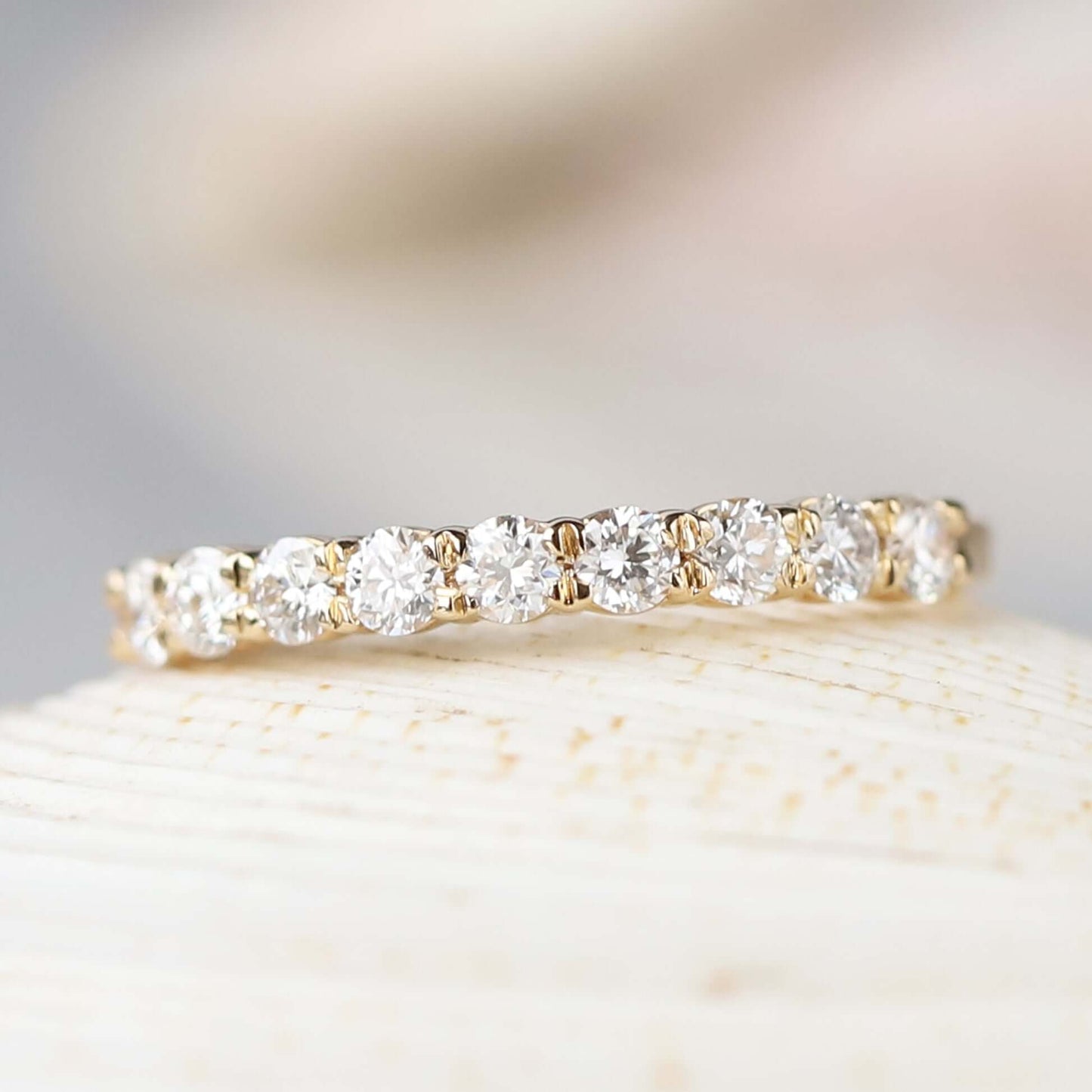 Round Diamond Stacking Ring