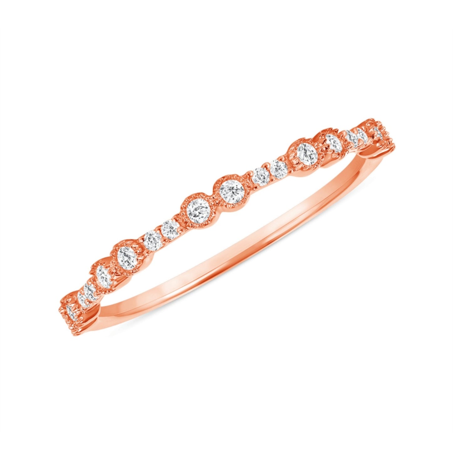 Round Diamond Wedding Band For Women