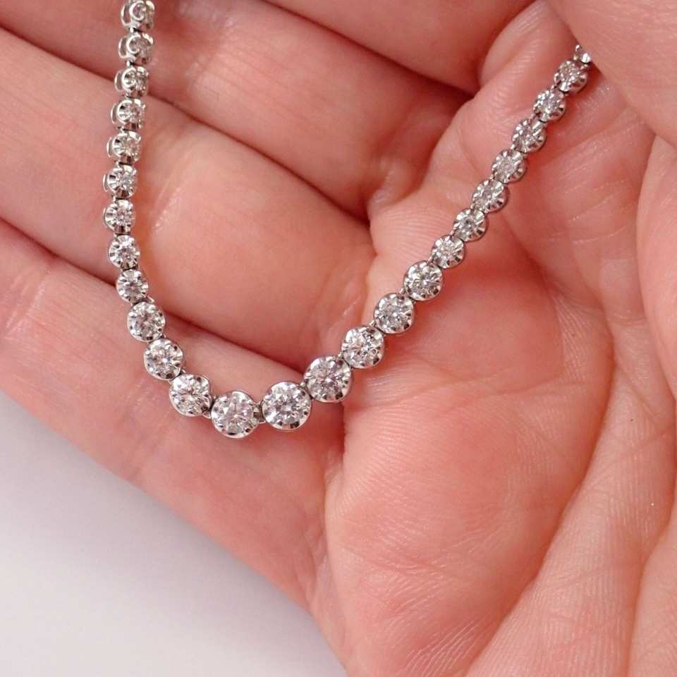 Round Lab Grown Diamond Necklace