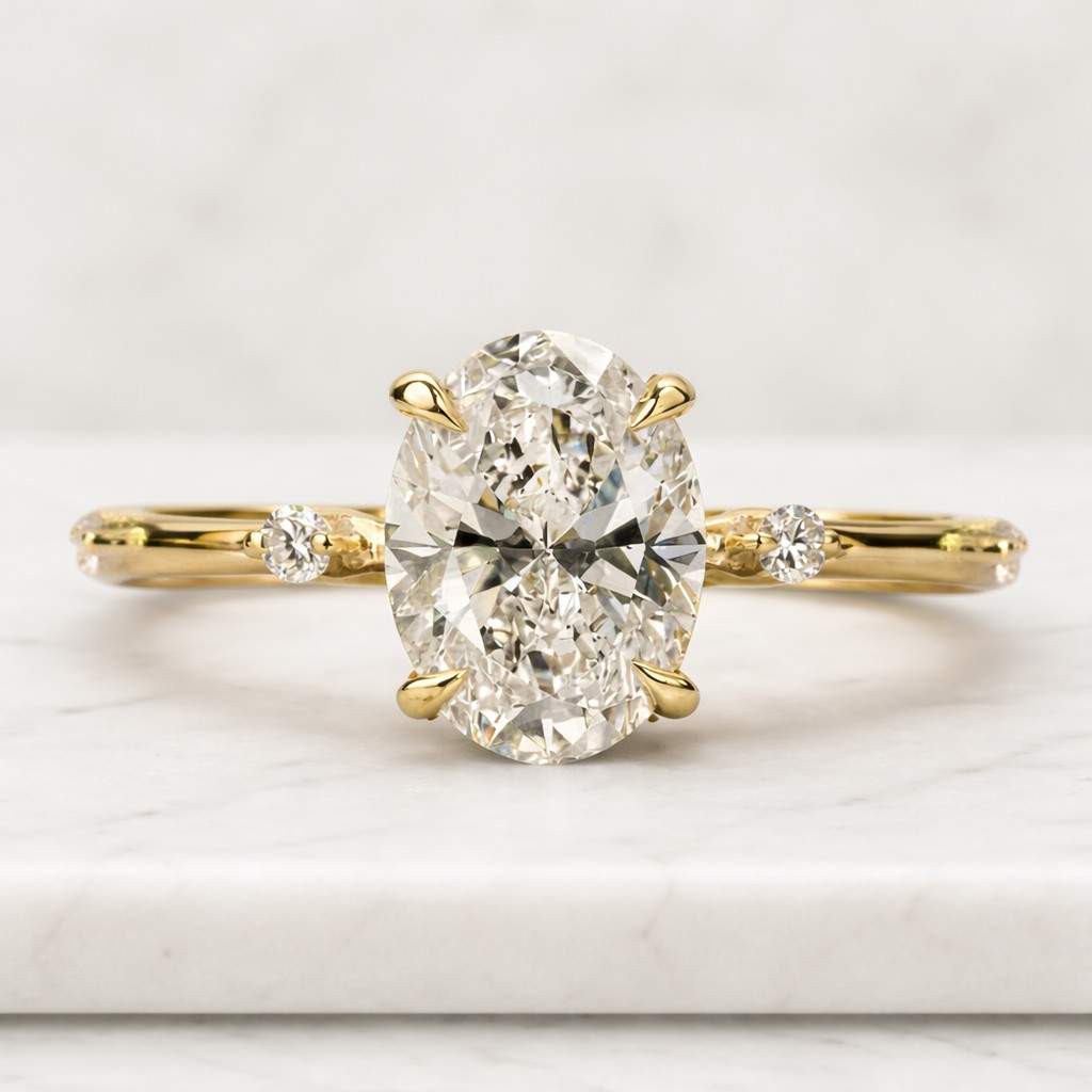 round lab grown diamond ring