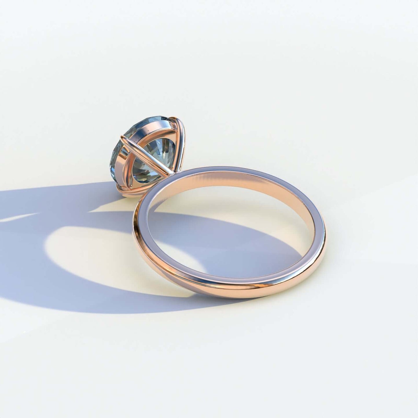 Round Solitaire Diamond Wedding Ring