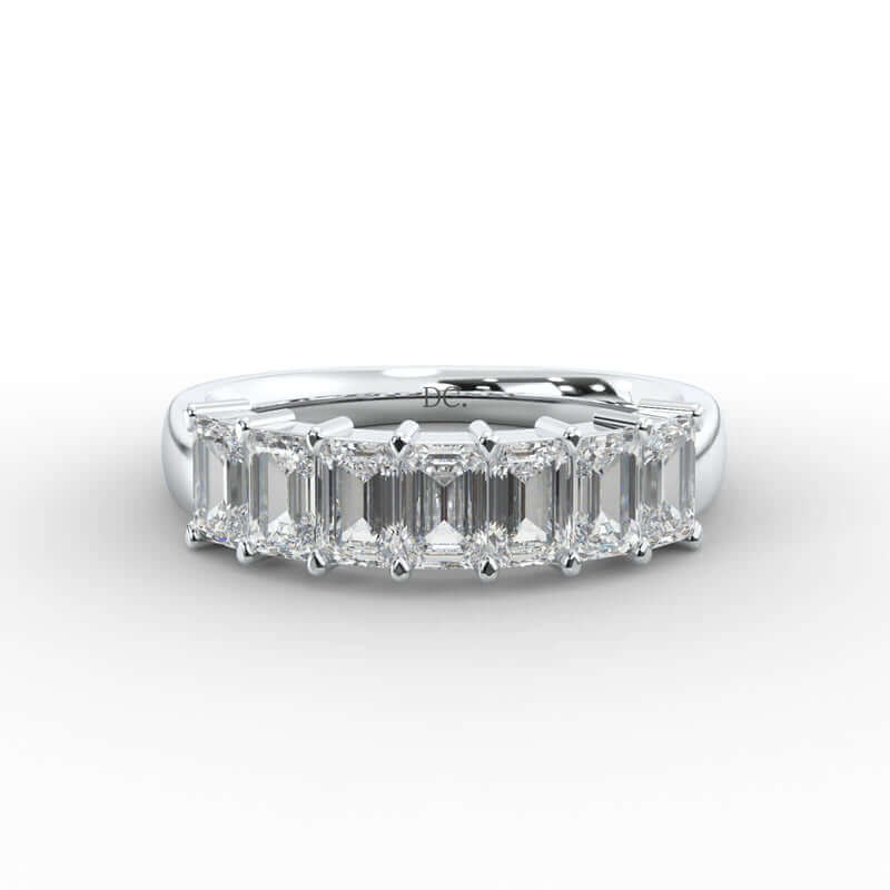 Seven Diamond Moissanite Wedding Band