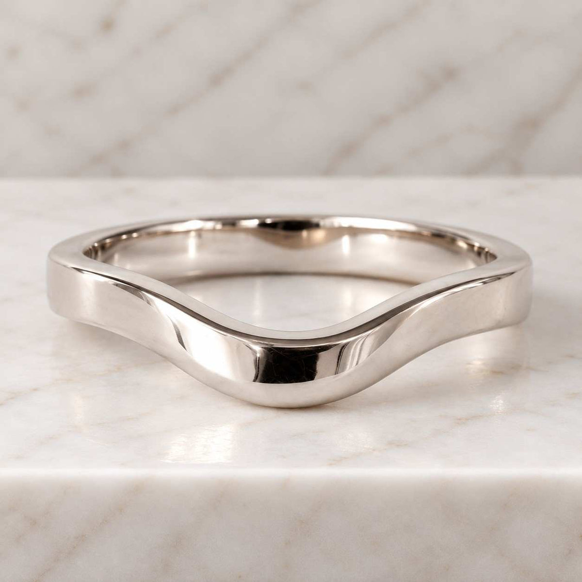 14k solid gold chevron ring, minimalist stacking wedding band
