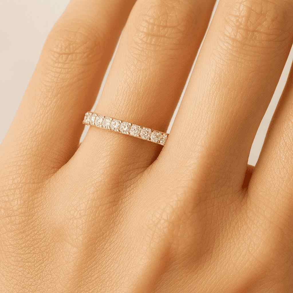 Solid Gold Dot Ring, 14k Gold Stacking Rings for Women, Simple Beaded Band Ring, Dainty Statement Ring,Thin Everyday Ring Minimalist Jewelry