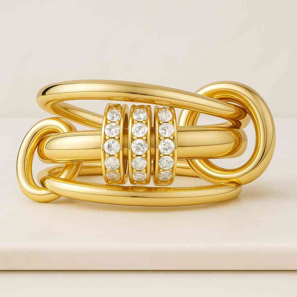 solid gold eternity statement ring