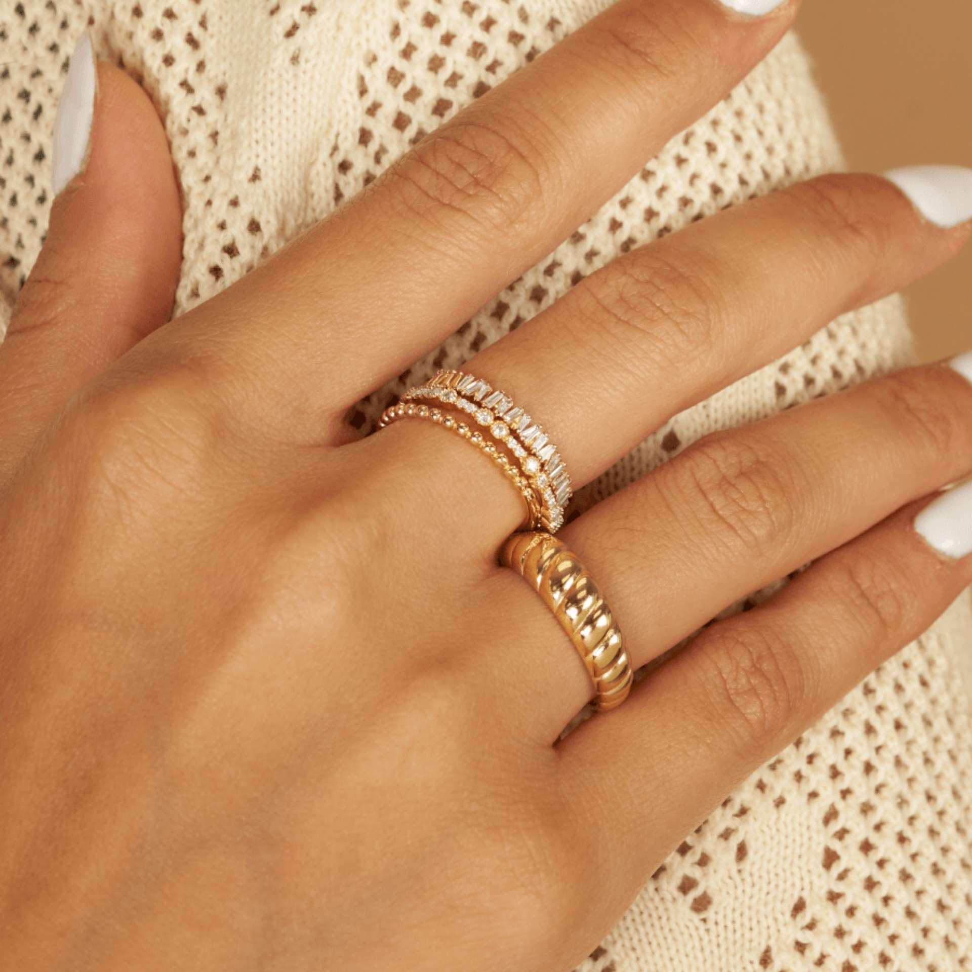 Stacking Band Statement Ring Gift