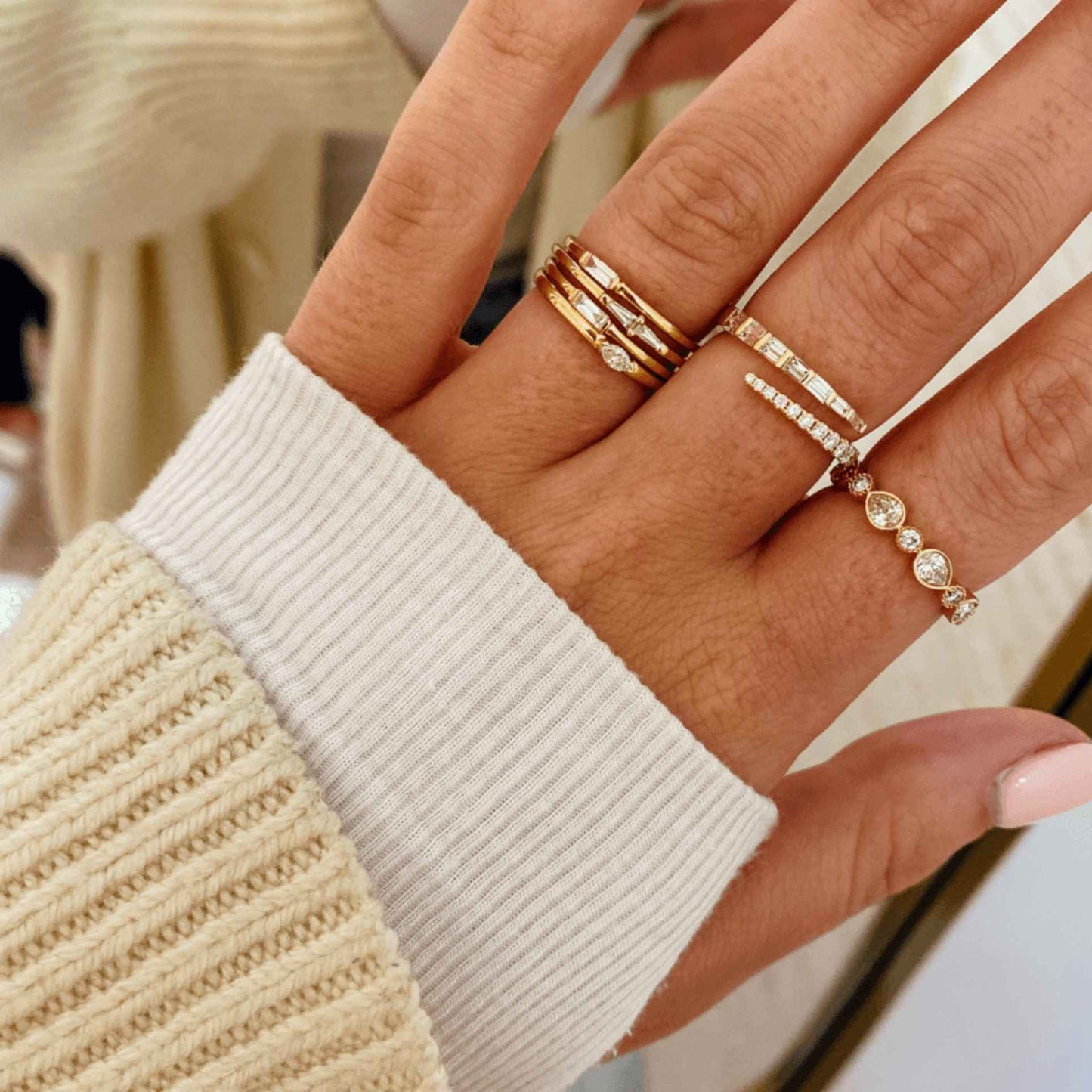 Tapered Baguette Diamond Engagement Ring