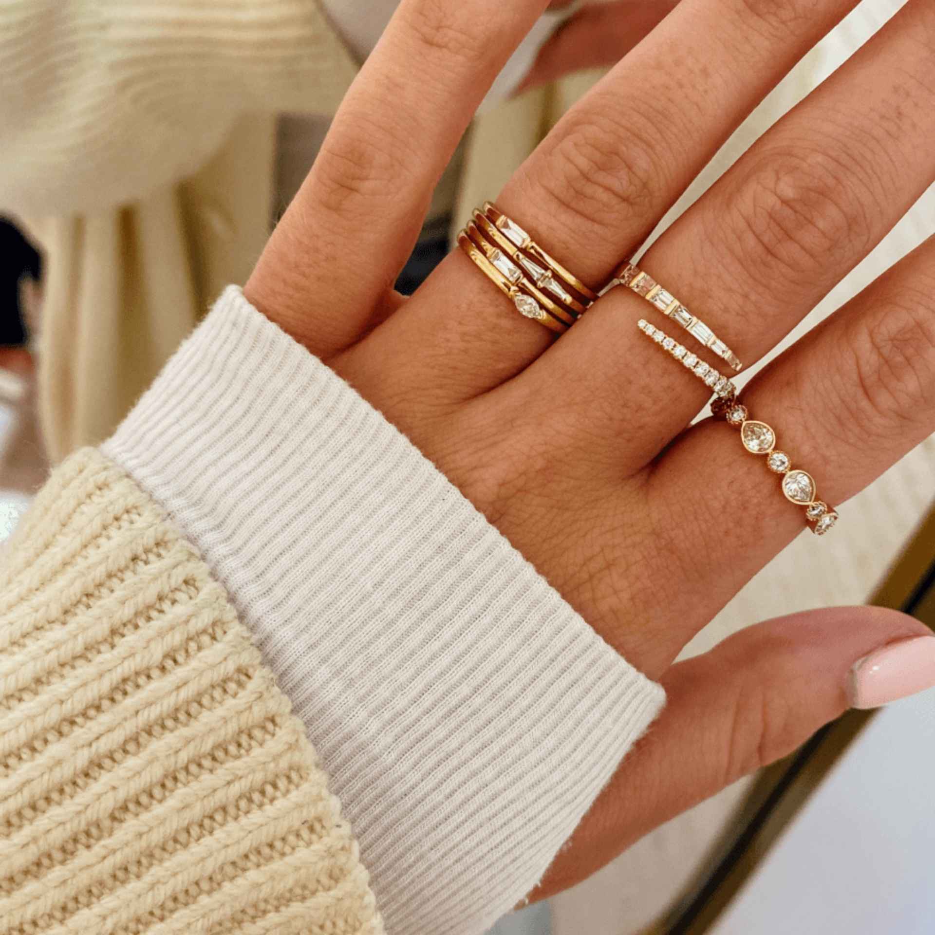 Tapered Baguette Diamond Engagement Ring