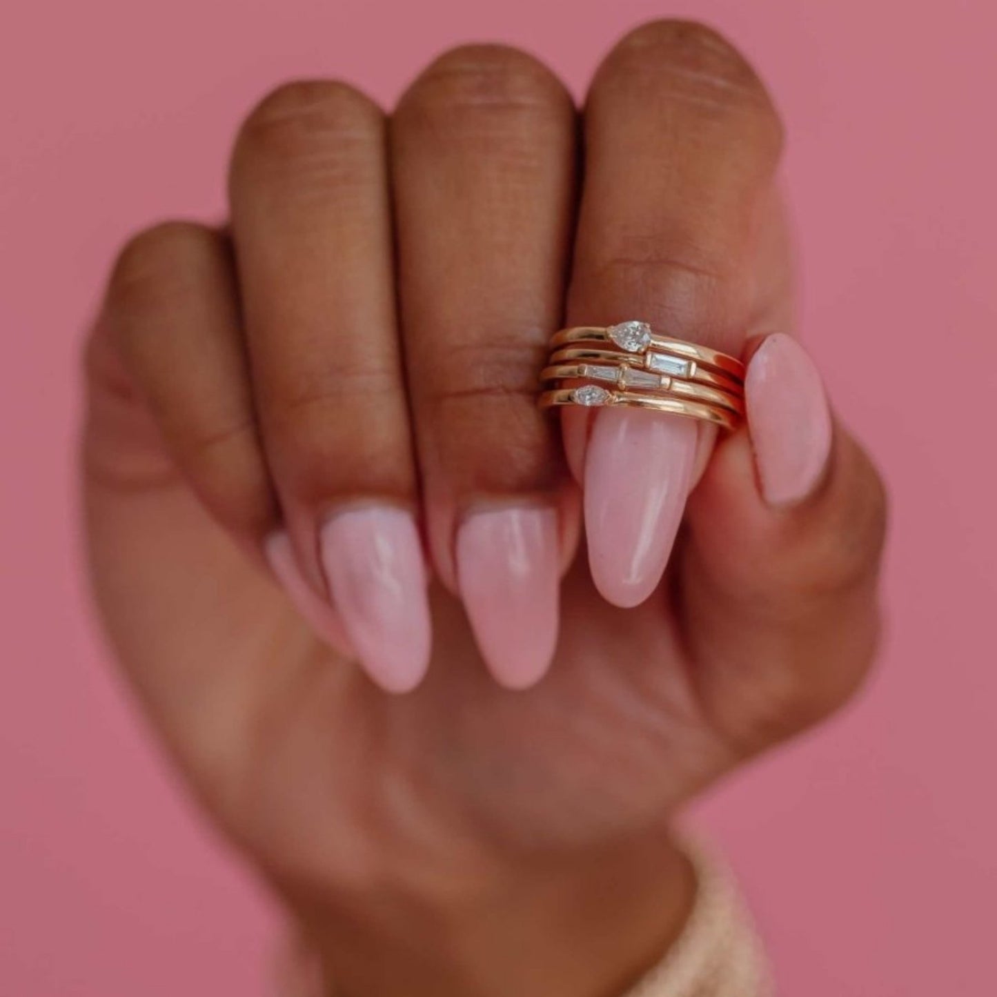 Tapered Baguette Diamond Engagement Ring For Her