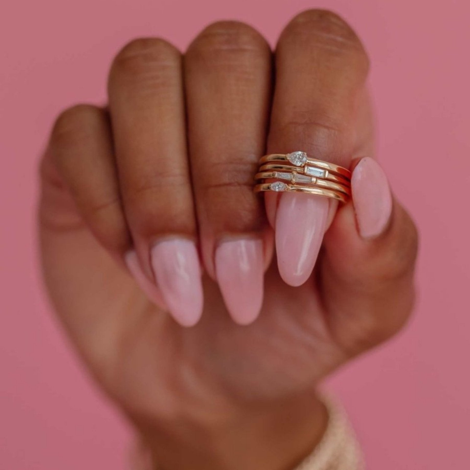 Tapered Baguette Diamond Engagement Ring For Her