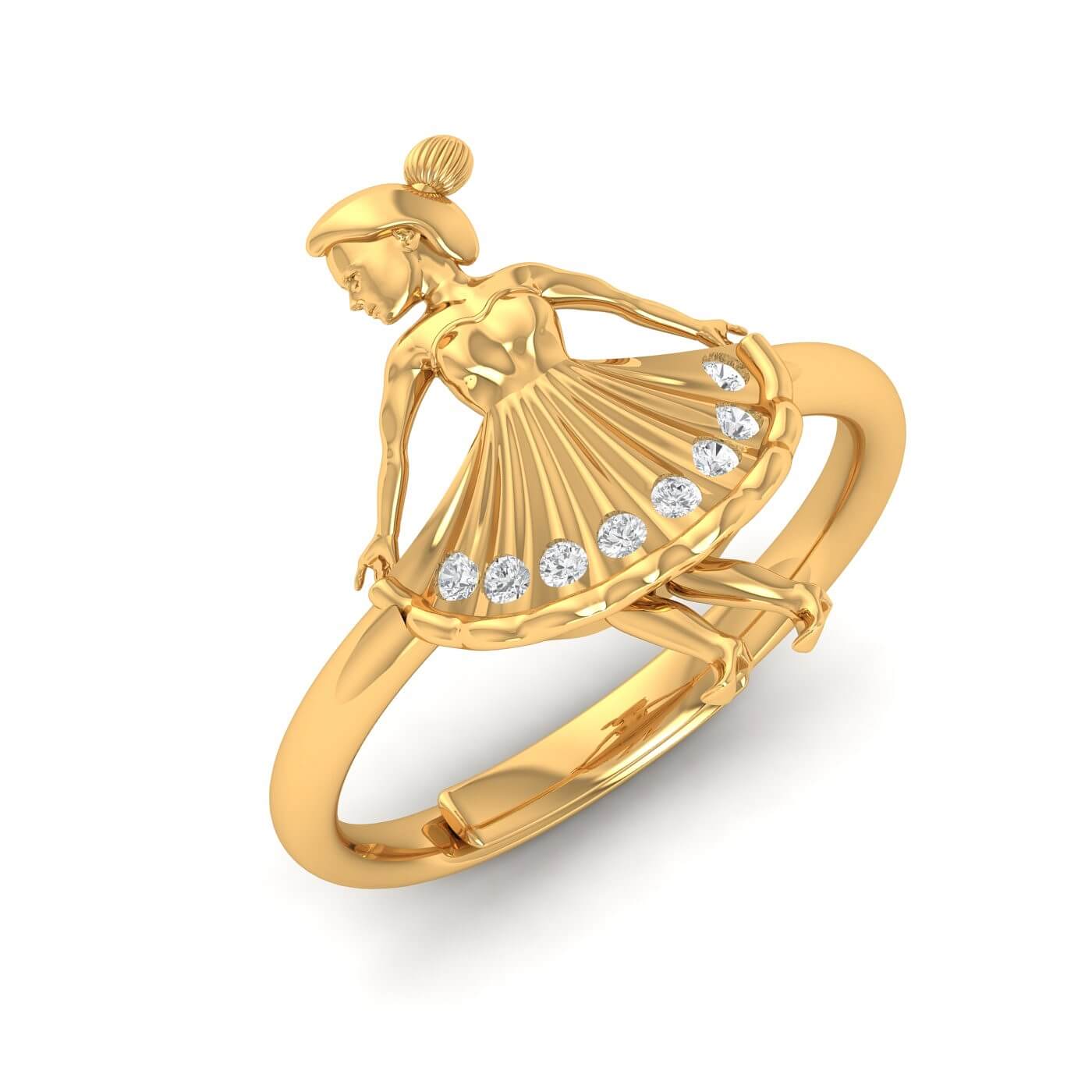 The Barbie Doll Kids’ Diamond Ring with Round Cut Sparkle