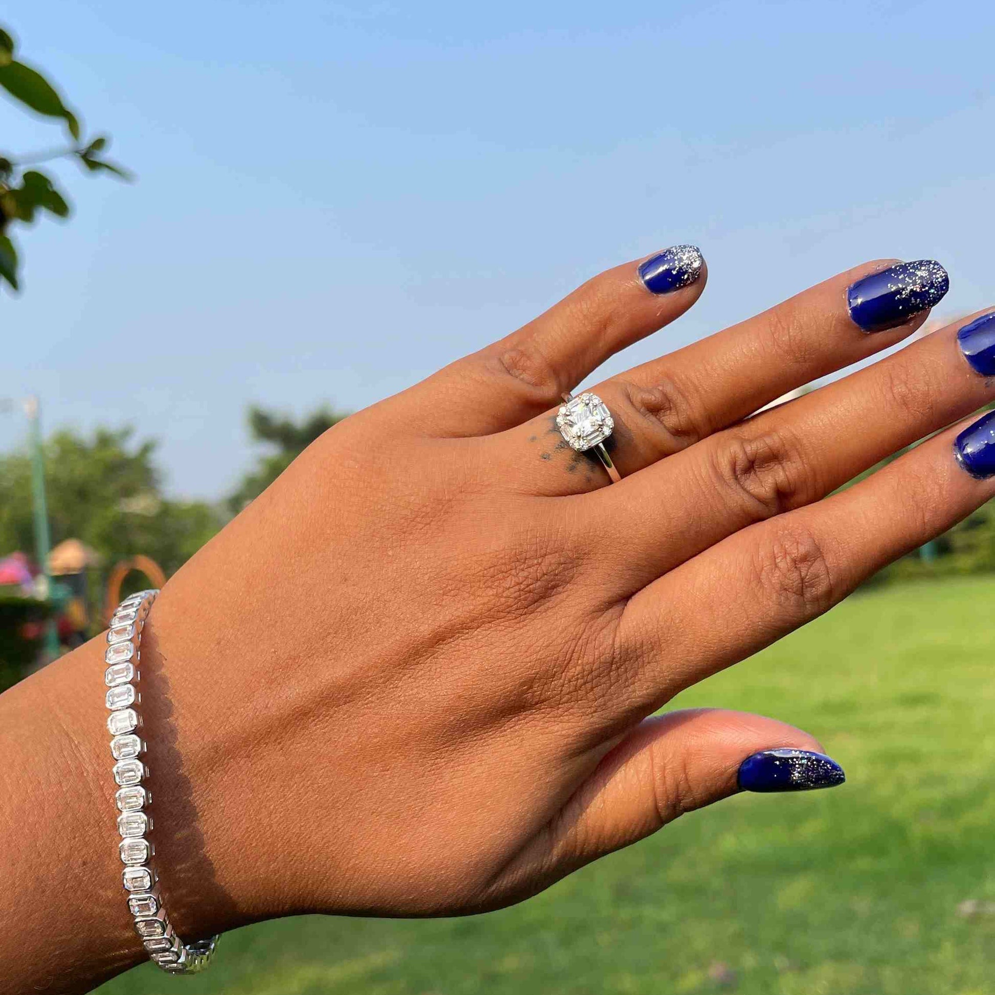 Three Stone Shape Ring