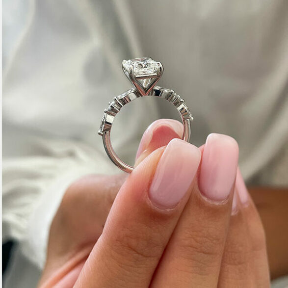 Tiny Solitaire Ring Solid Gold Promise Ring