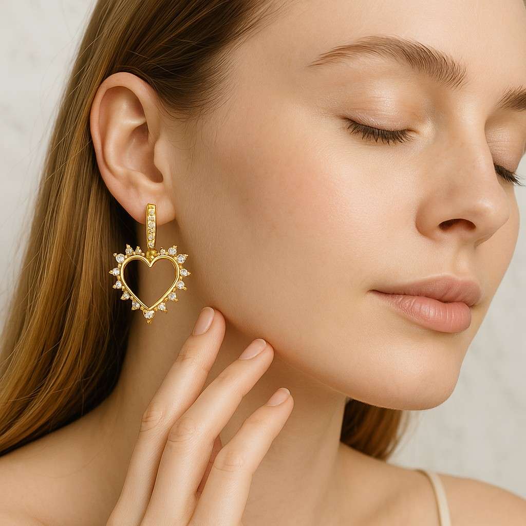 Unique Round Cut Moissanite Stud Earrings in Rose Gold Cluster Floral Design Sparkling Flower Jewelry Elegant Engagement Gift for Her