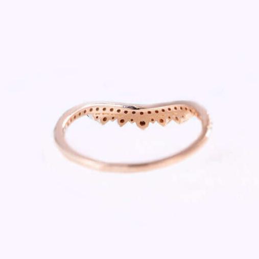 Vintage Black Diamond Curved Band