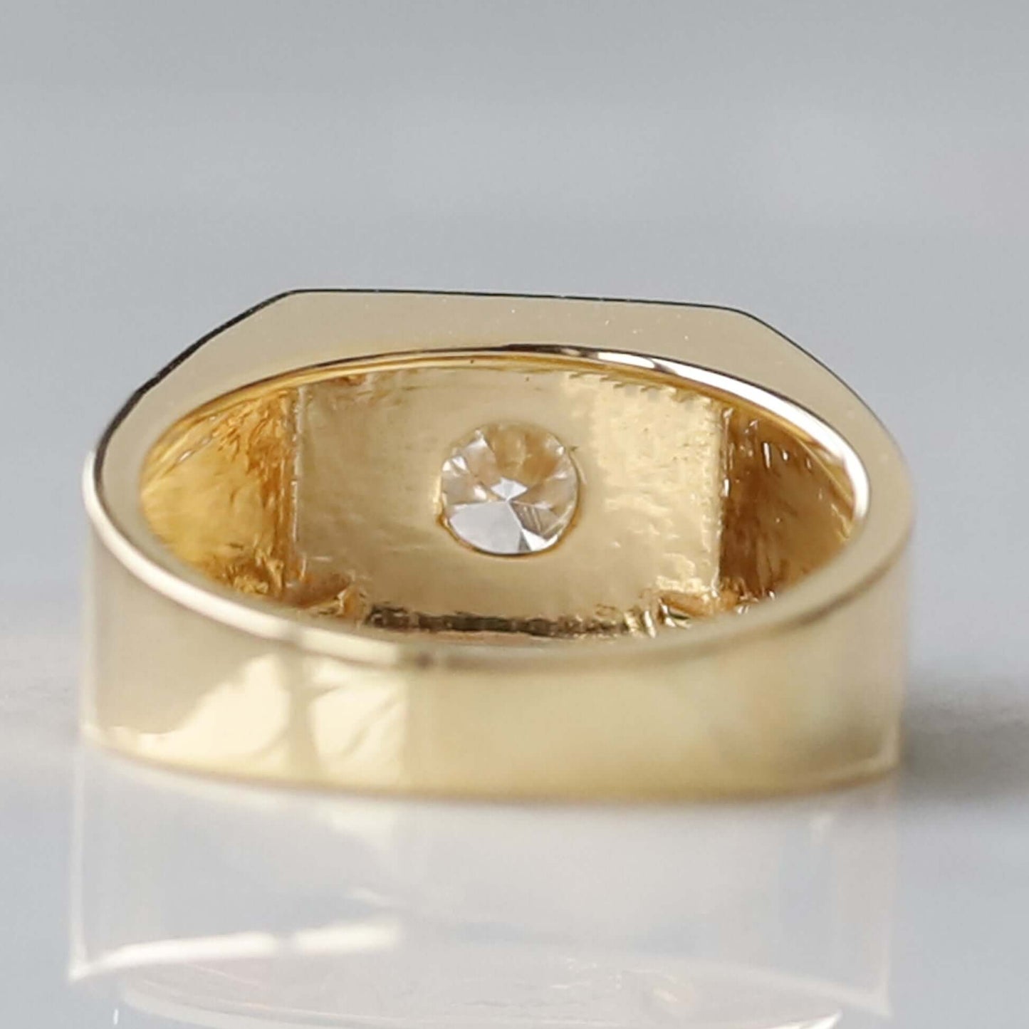 Vintage Diamond Gold Men's Ring