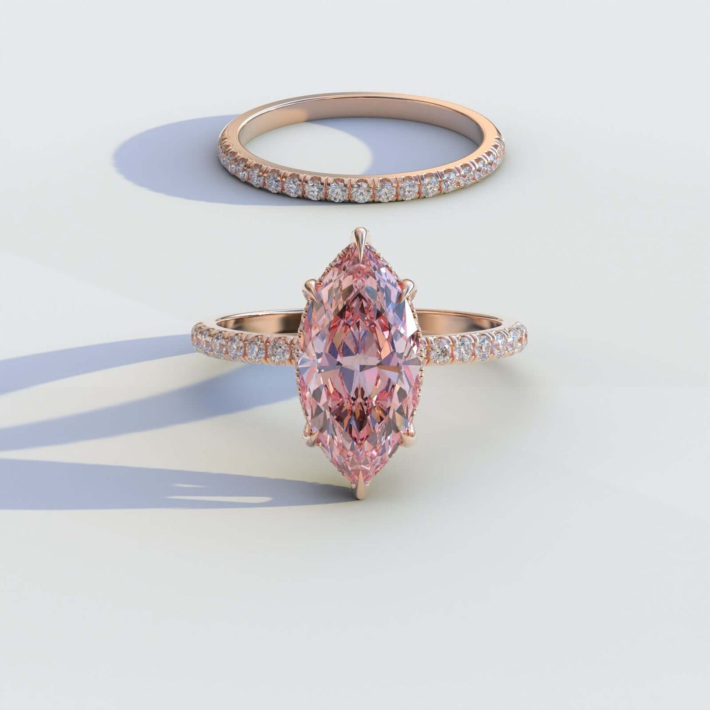 Vintage Pink Diamond Engagement Ring