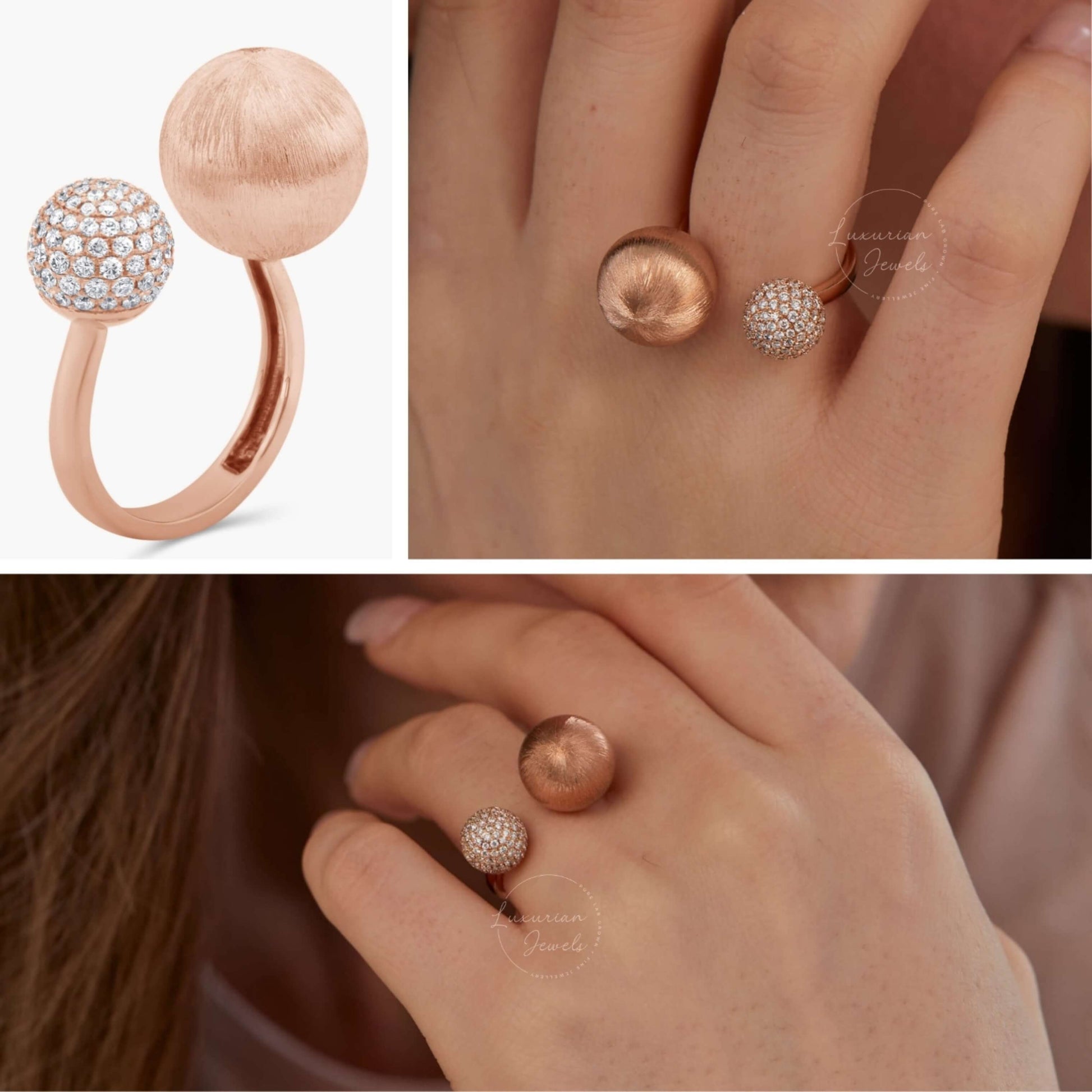 Vintage open diamond wedding band