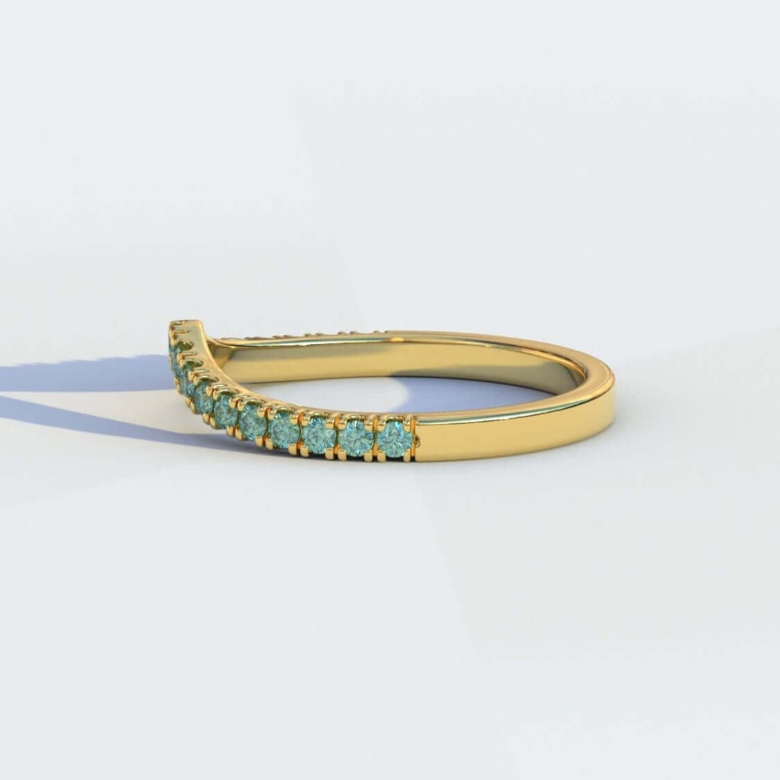 Vivid Green Diamond Band