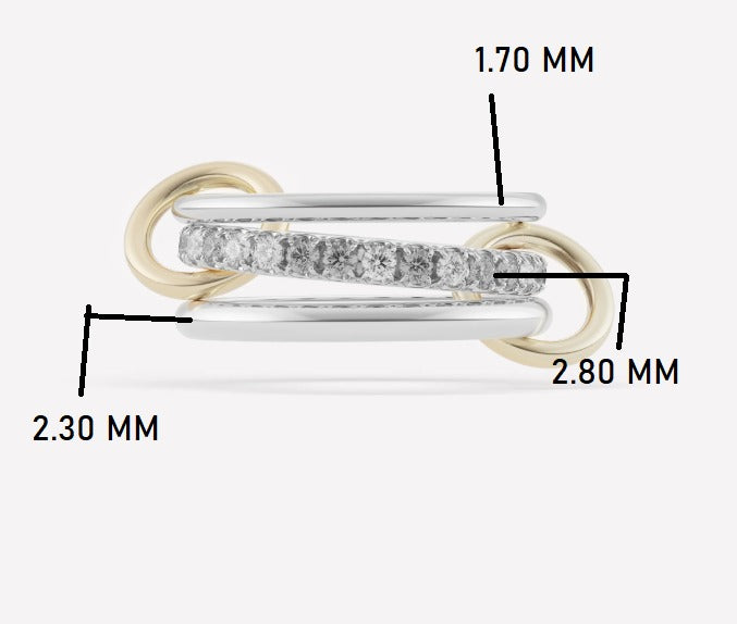 14k Gold Lab Grown Diamond Connector Ring Custom Order For Stephanie brik